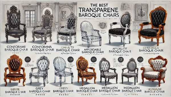 Comparatif de chaises transparentes style baroque